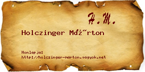 Holczinger Márton névjegykártya